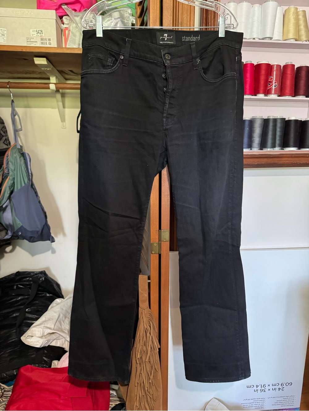 7 For All Mankind Black Bootcut Jeans
